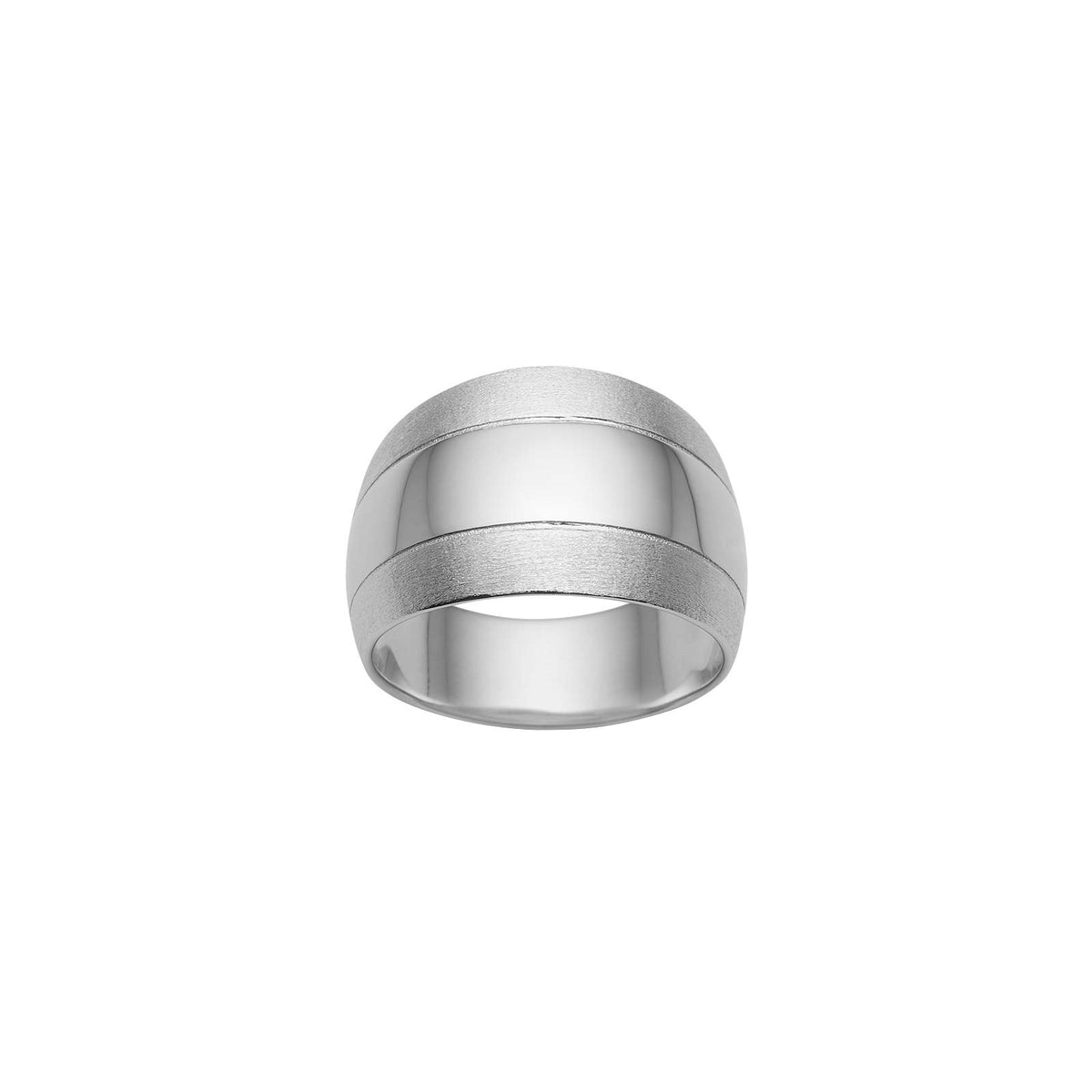 Siersbøl ring LINEA - Rhodium plated / 60