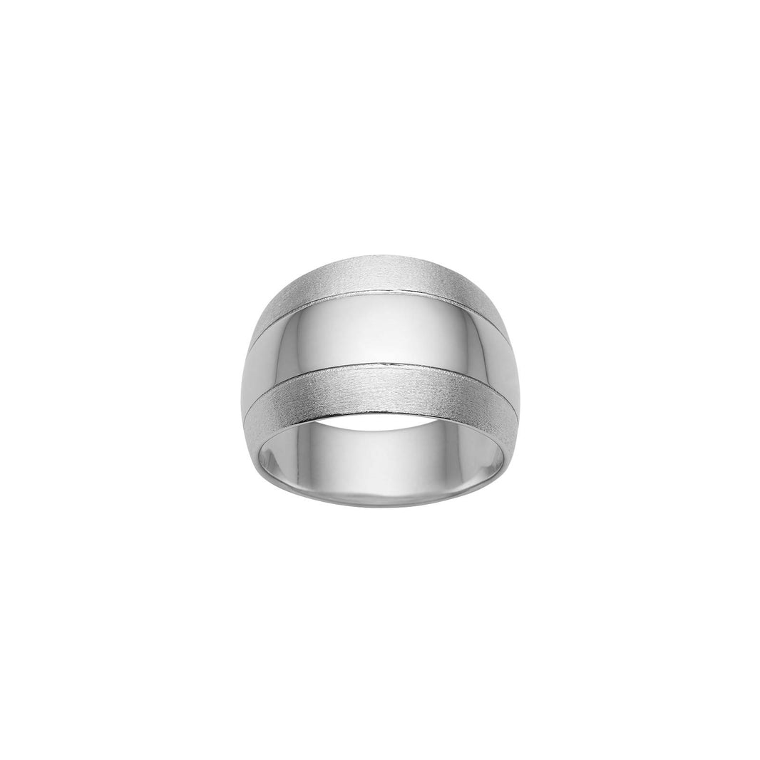 Siersbøl ring LINEA - Rhodineret / 60