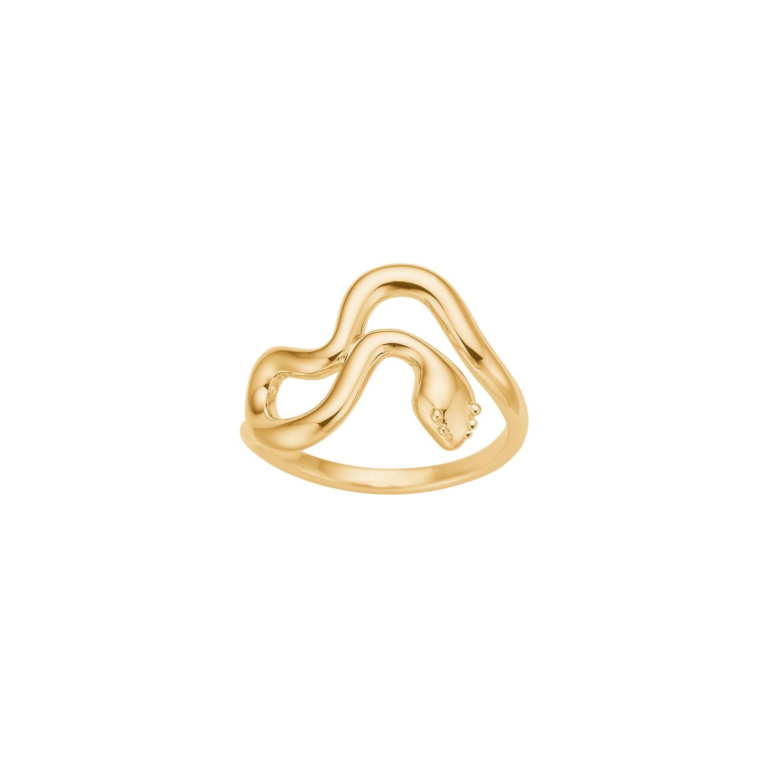 Rh. Silberring SNAKE52 - Vergoldet / 60