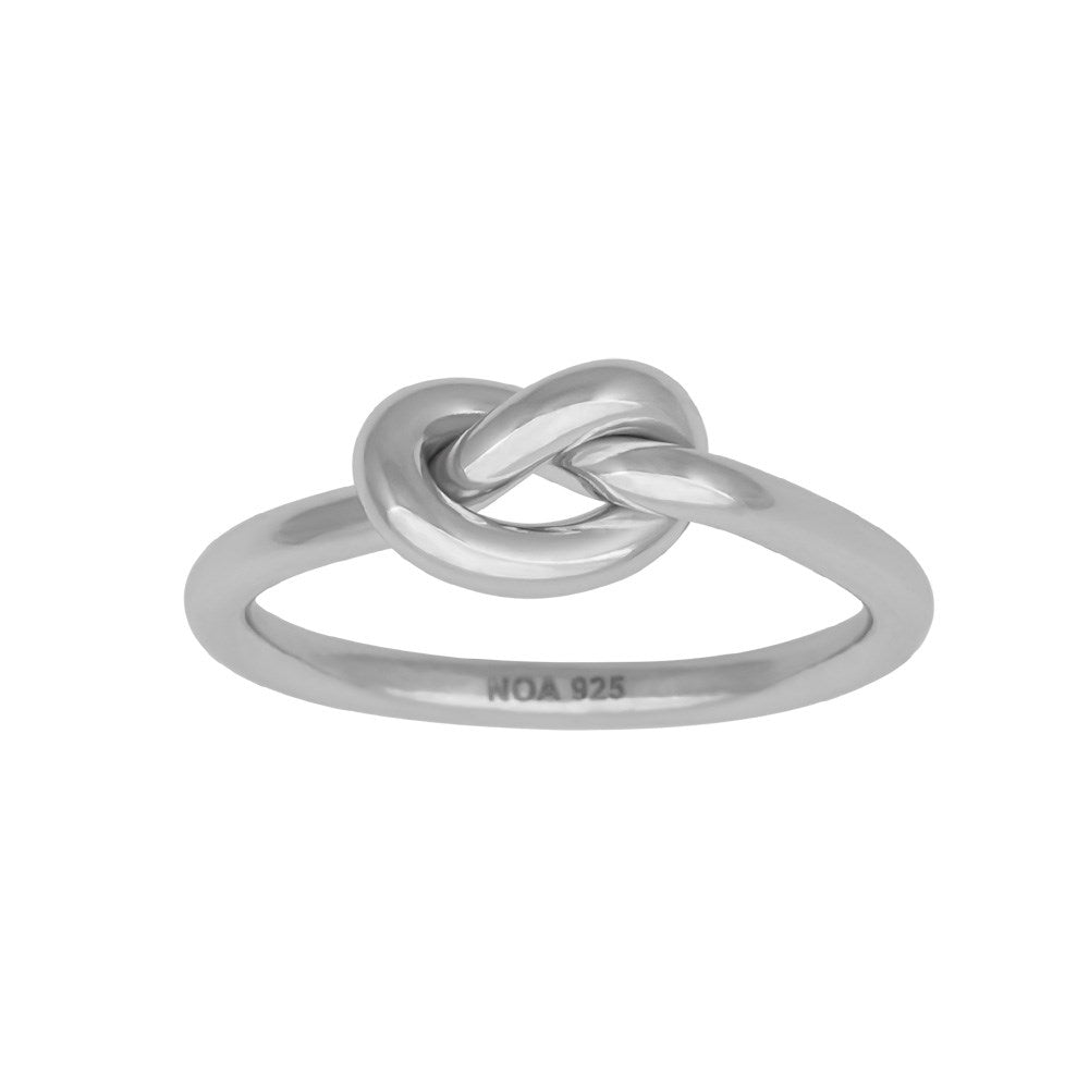 Siersbøl Silber Rhod. Knotenring - Rhodiniert / 60