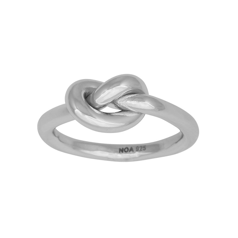 Siersbøl Silber Rhod. Knotenring - Rhodiniert / 58