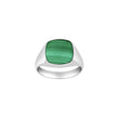 SON Rhod. silver ring with malachite