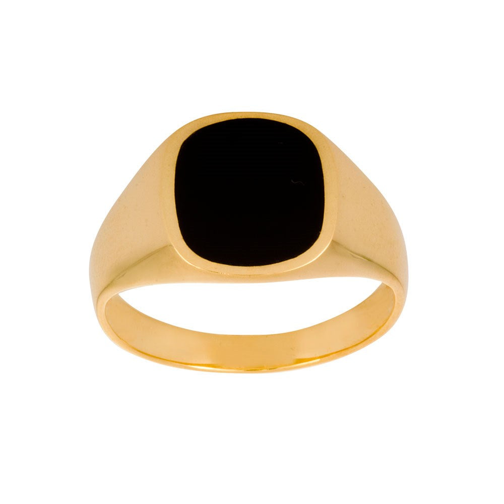 14kt. Goldring für Männer m/Onyx