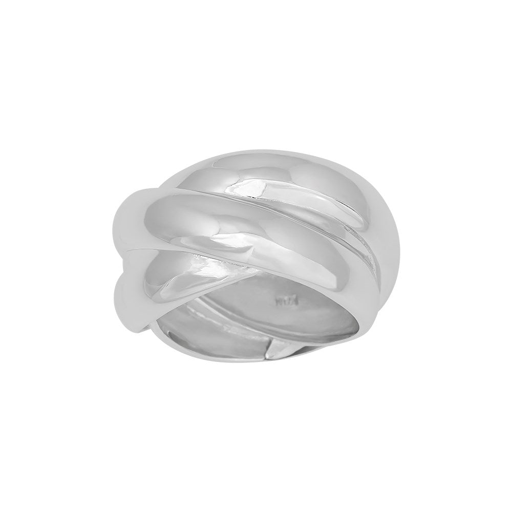 Rod. silver ring wide cross