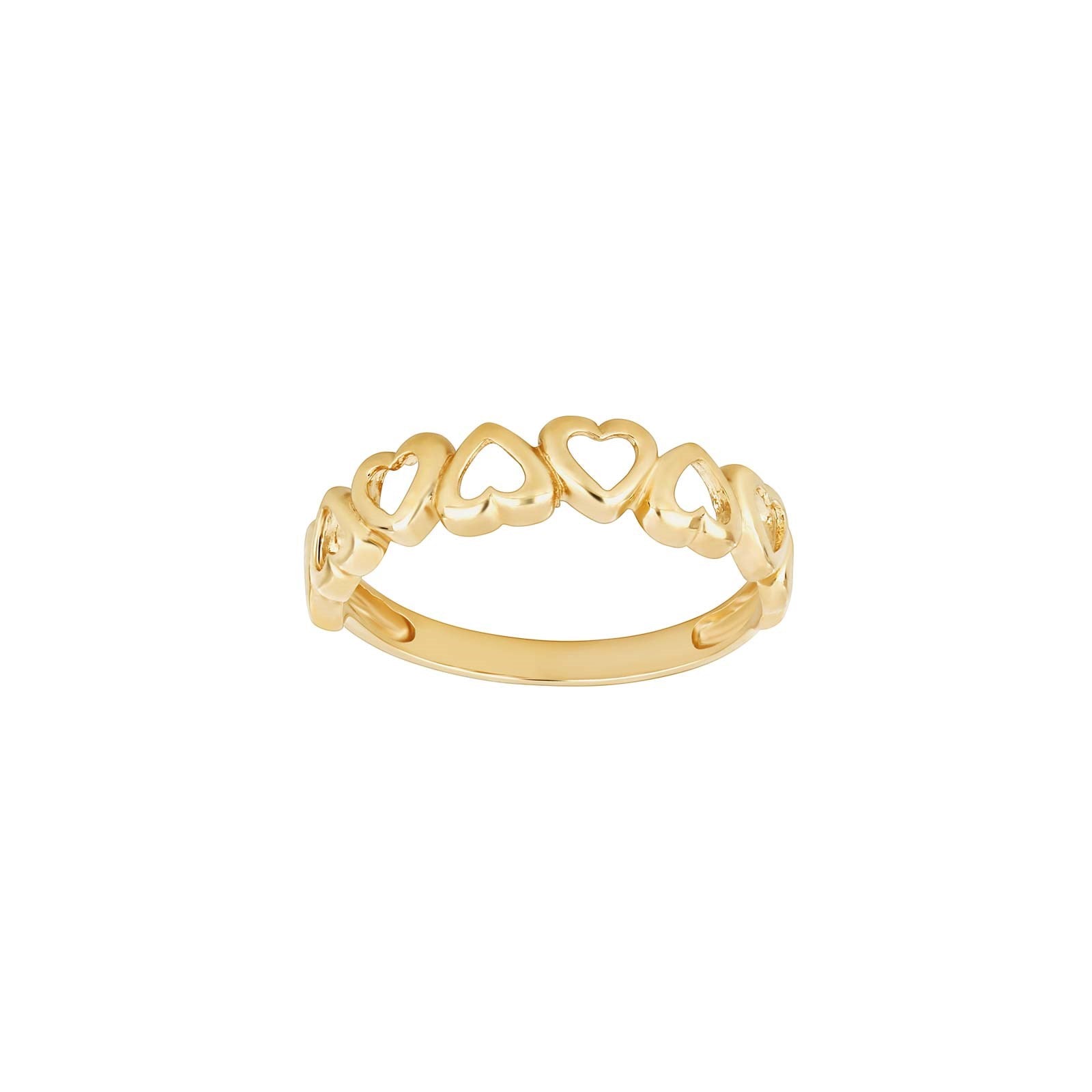 8kt. guldring m/hjerter