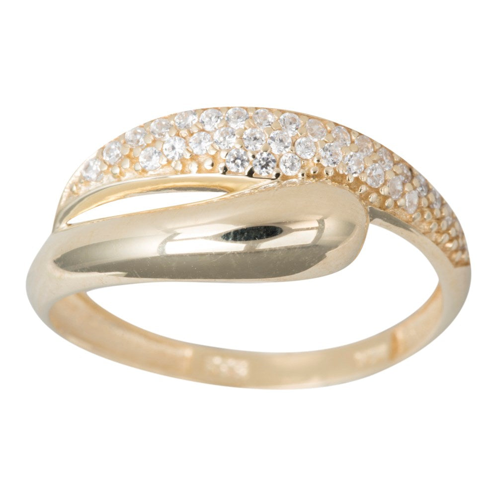 8kt. guldring m/cz