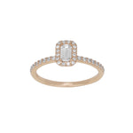 8kt. guldring firkantet m/cz