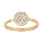 8kt. guldring m/cz rund 8mm