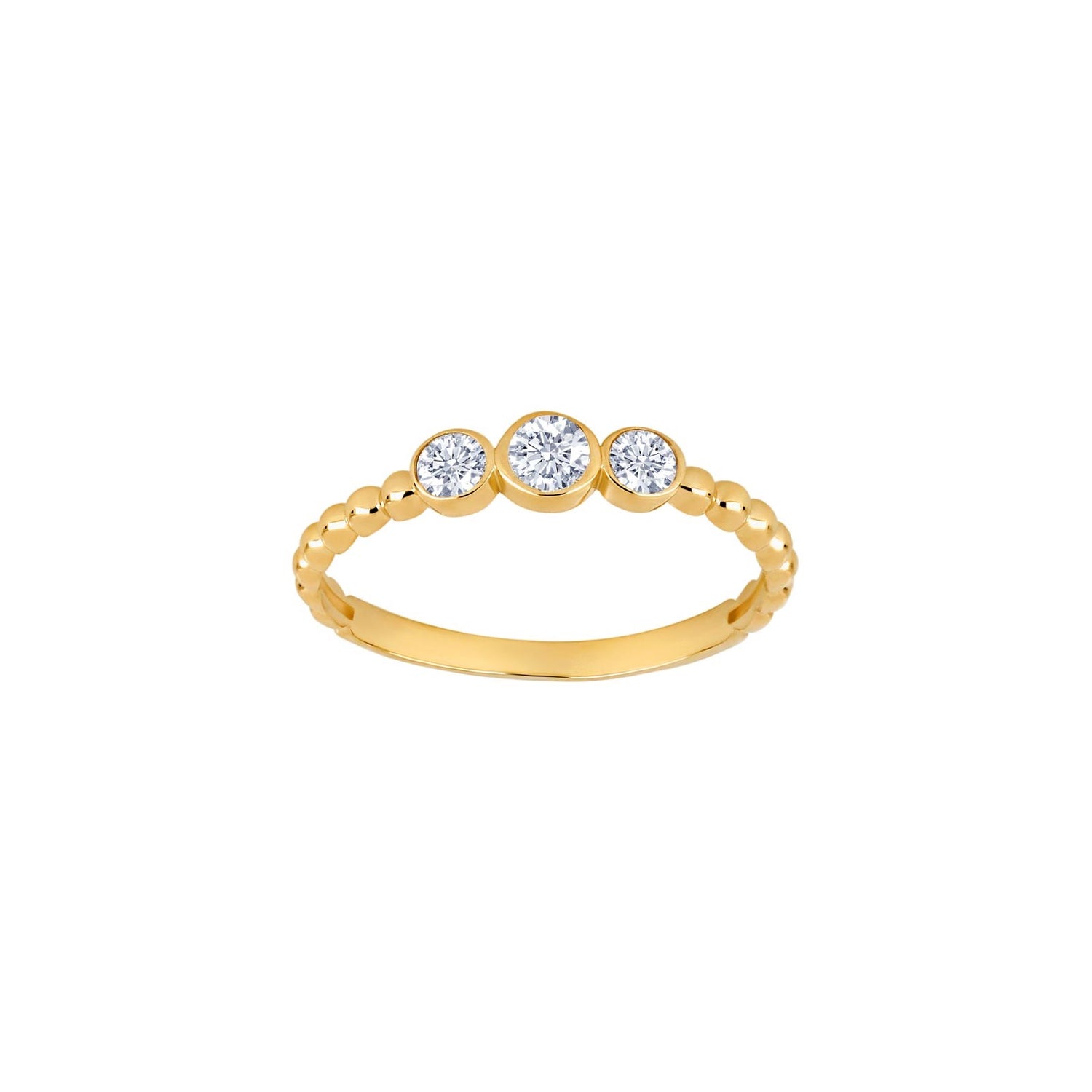 8kt. Goldring m/3 cz