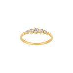 14kt. Goldring m/5 cz