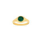 8kt. Goldring m/Malachit