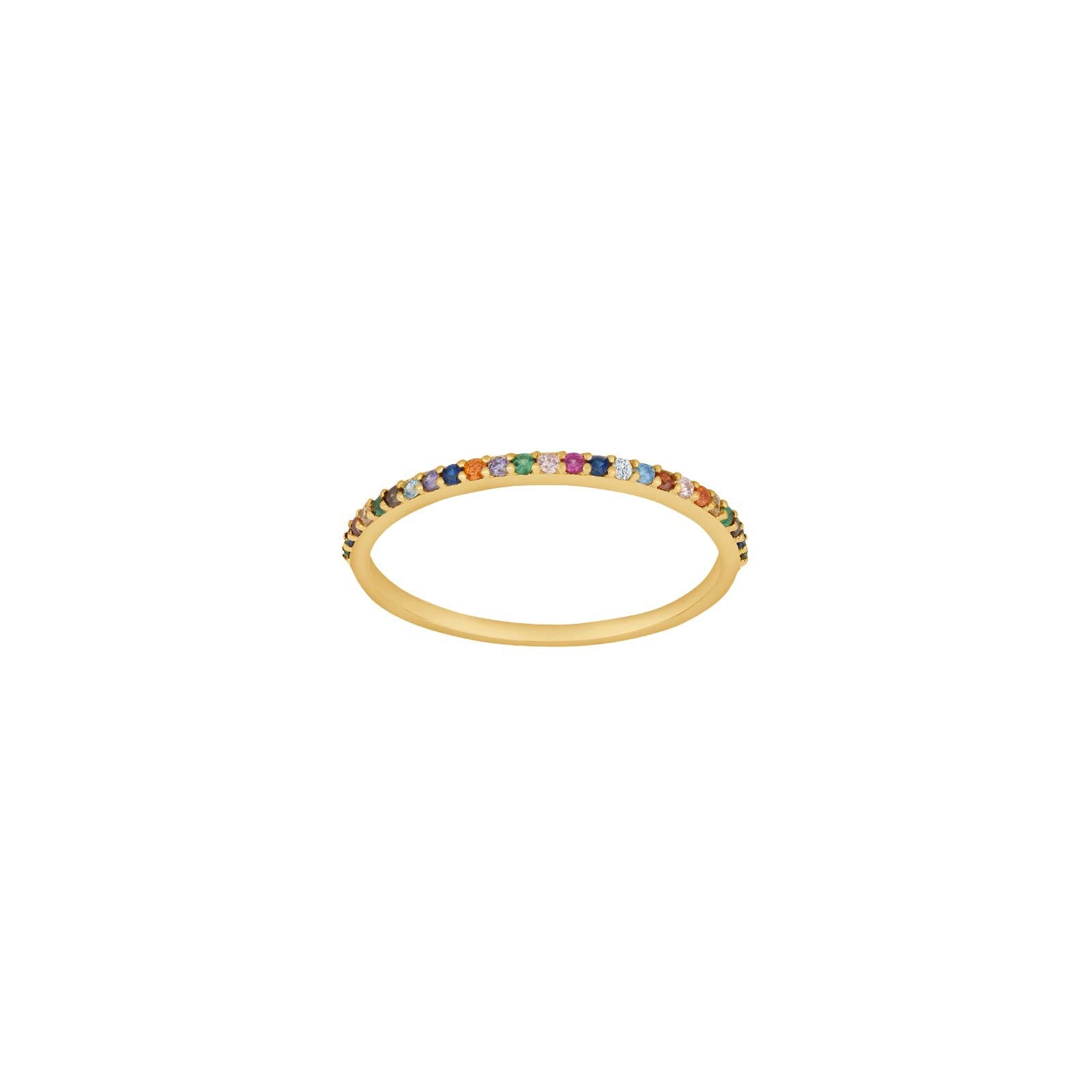 8kt. goldring m/mehrfarbig cz