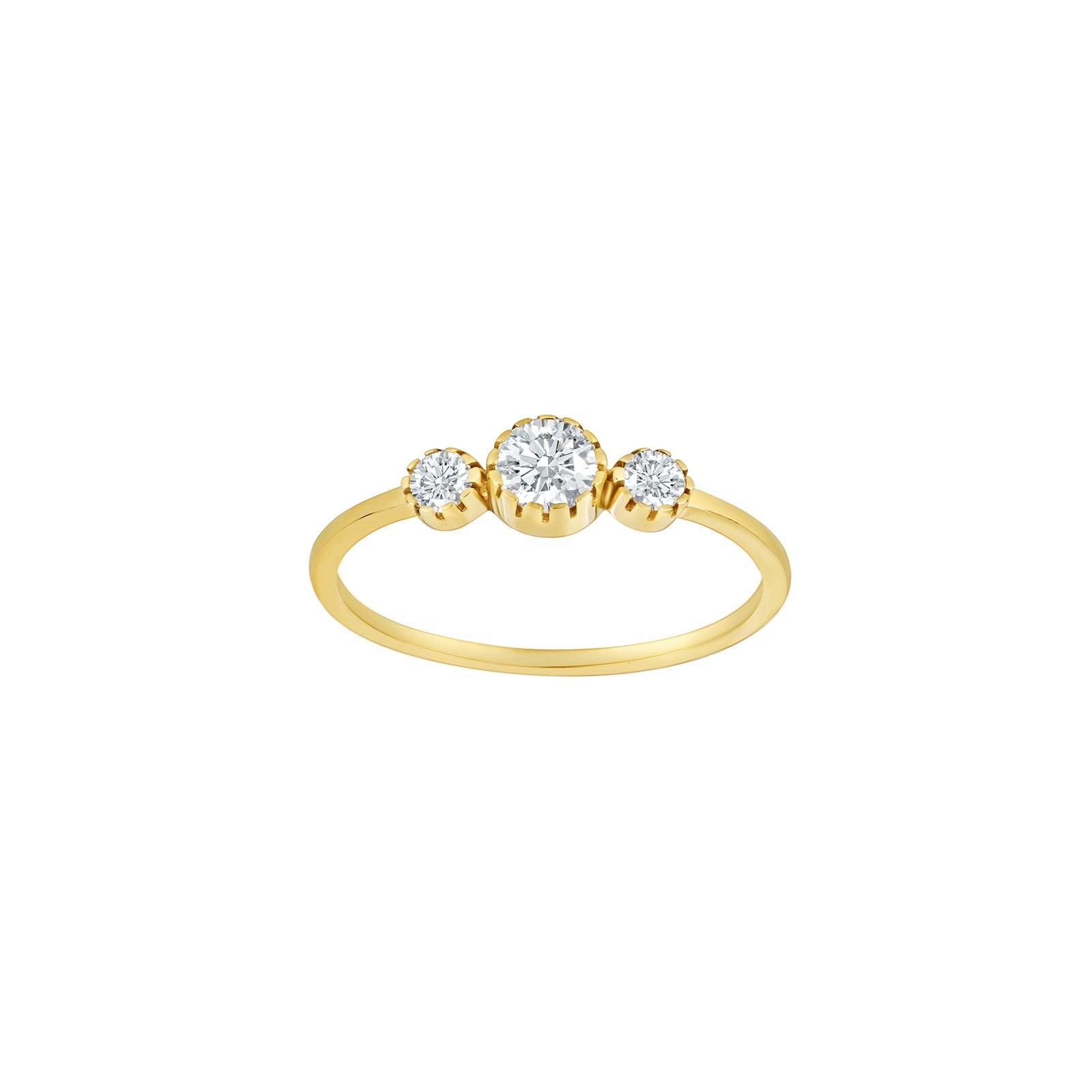 8kt. guldring m/cz