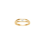8kt. guldring bicolor m. cz