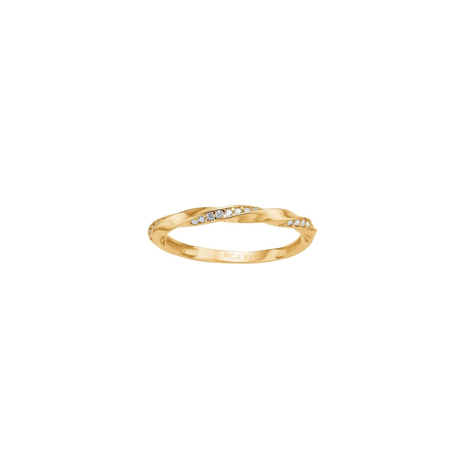 8kt. Gold Ring  m. cz