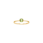 8kt. Goldring m 4mm Peridot