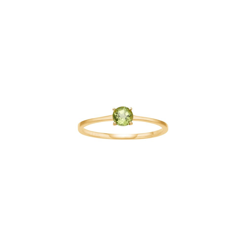 8kt. Goldring m 4mm Peridot