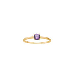 8kt. Goldring m 4mm Amethyst