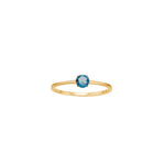 8kt. Goldring m 4mm Londoner blau Topas