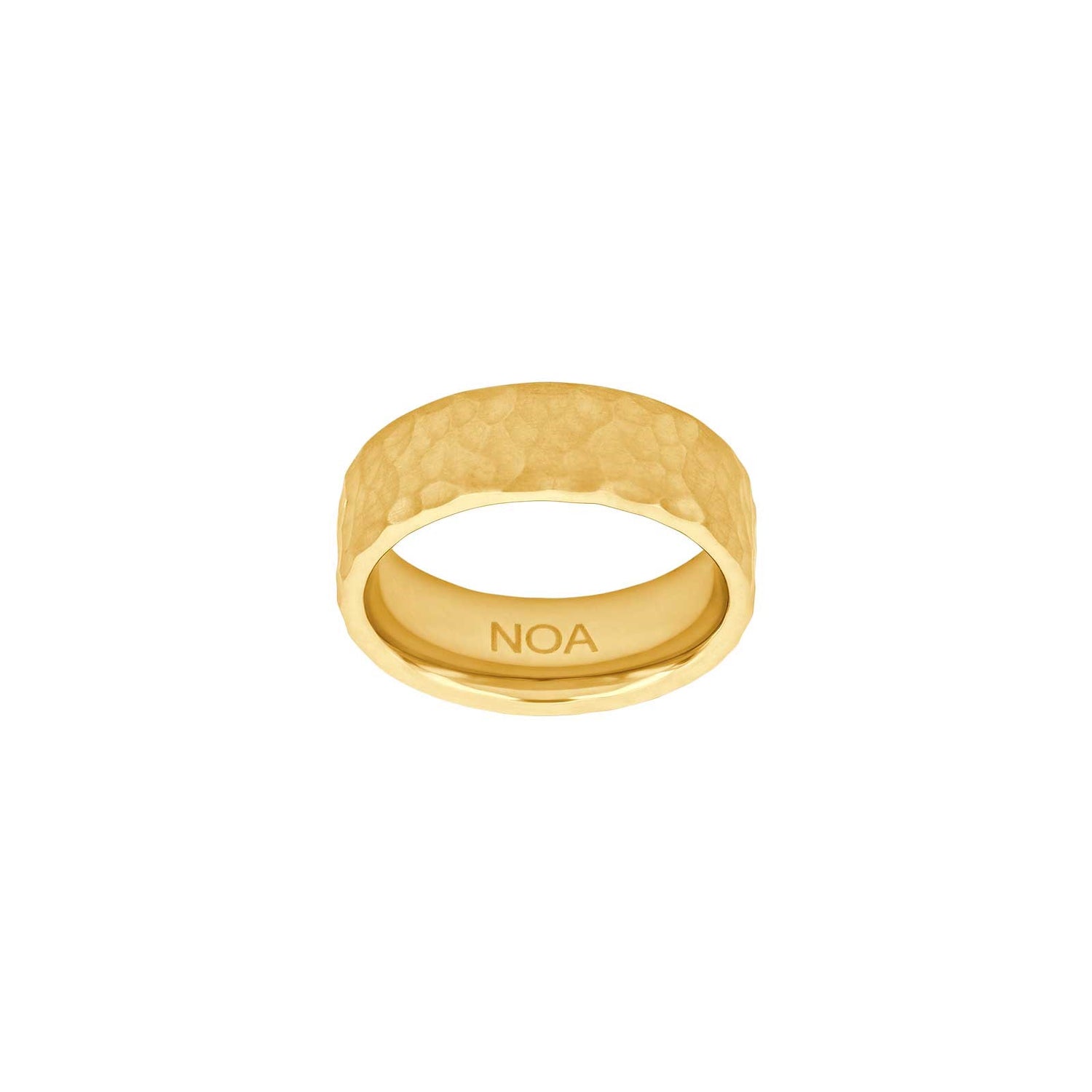 SON steel ring hammered - Gold-plated stainless steel / 70