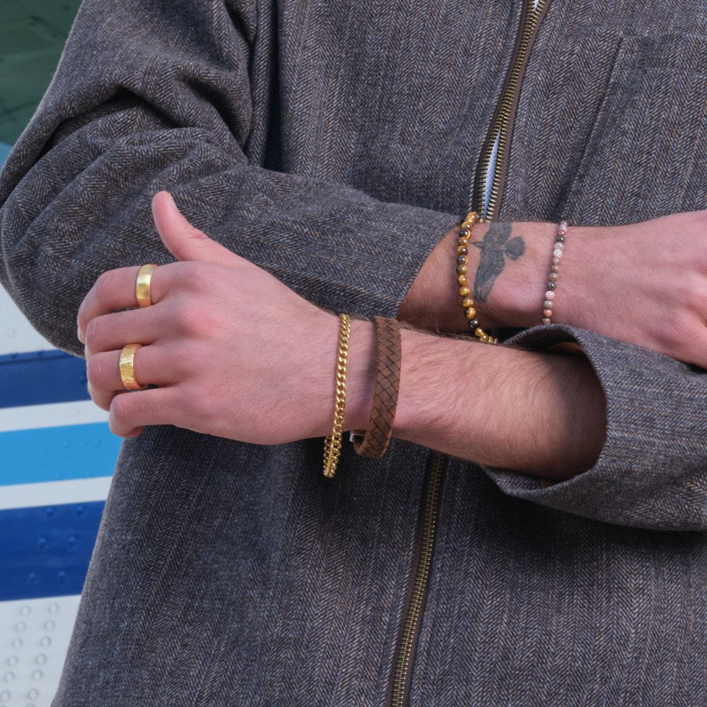 SON steel bracelet IP gold - 23