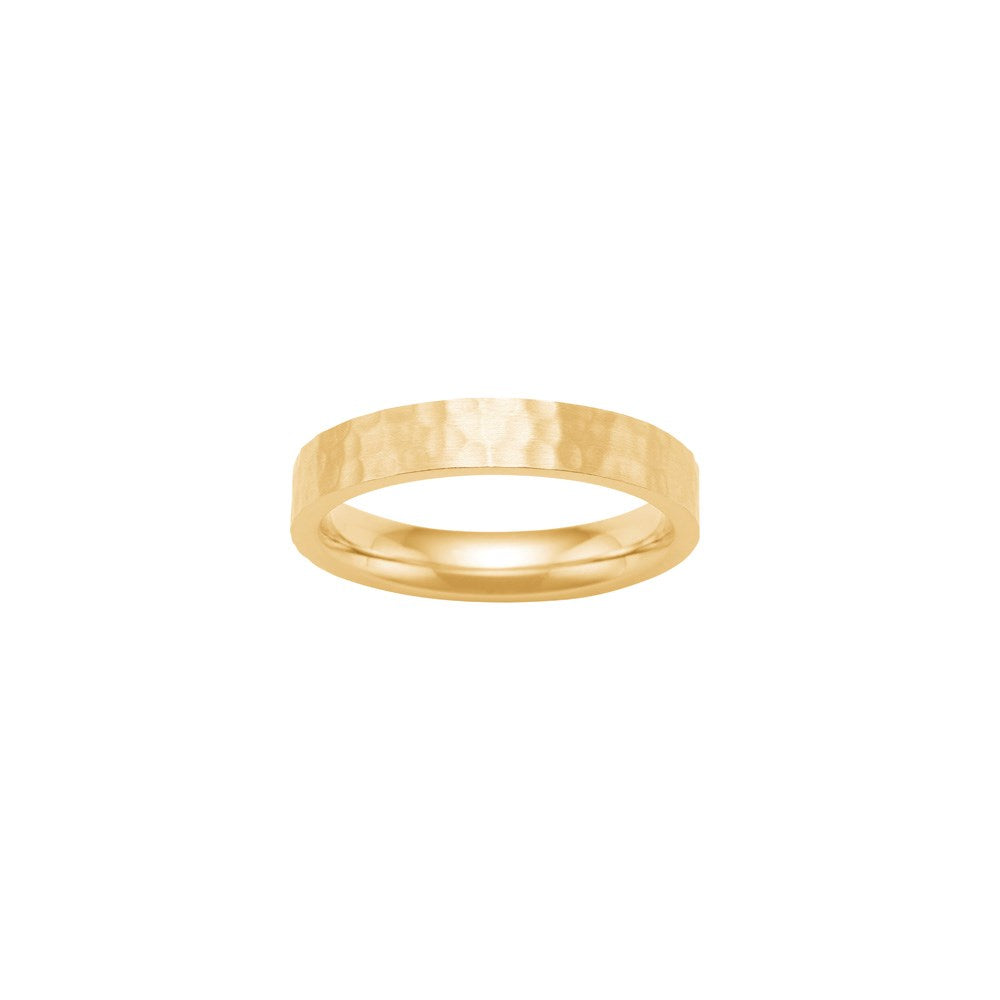 SON hammered steel ring - IP gold / 70