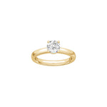 LUXURY Classic rund 14kt. Goldring m. Lab Grown Diamant 1,0ct TW/VS2