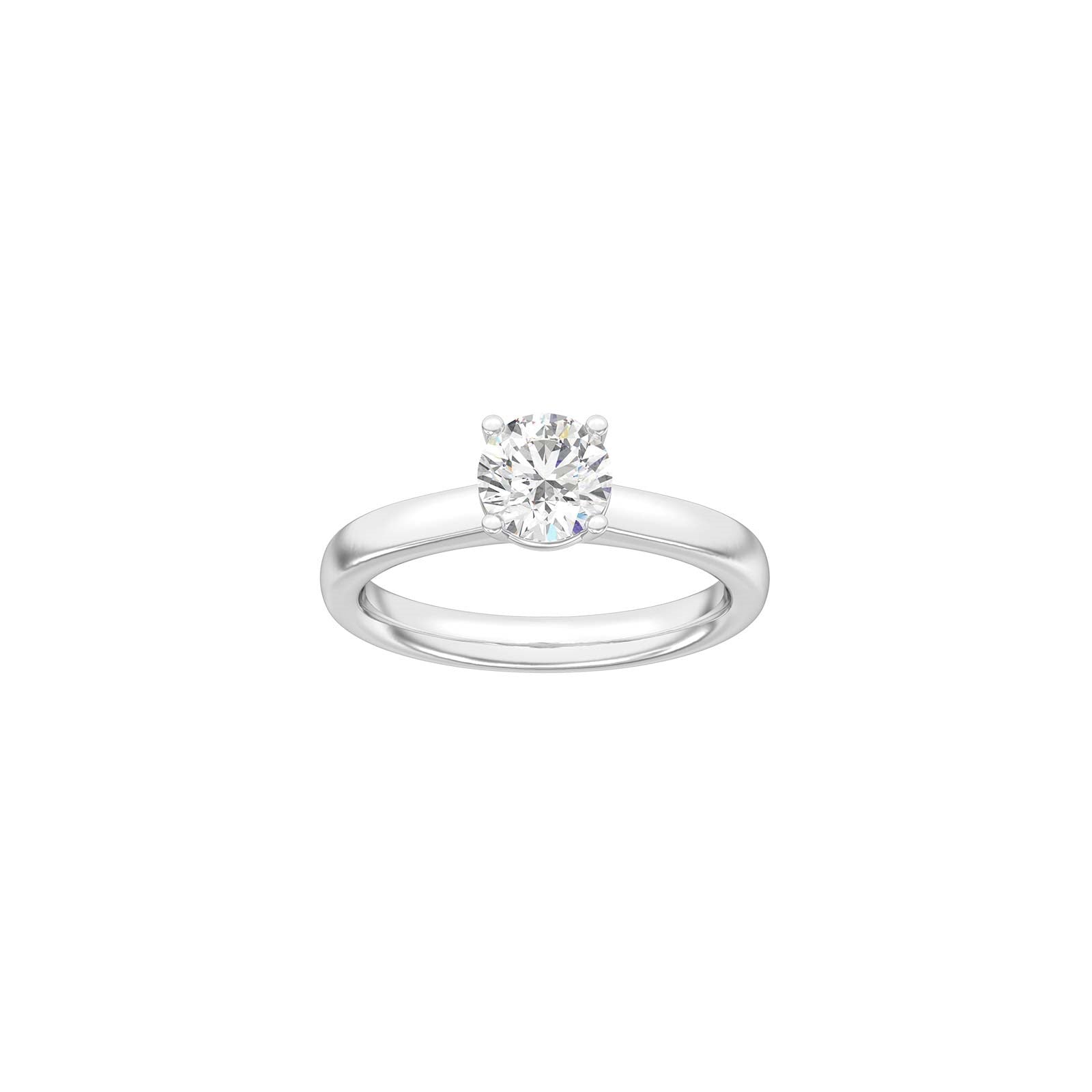 LUXUS Klassischer runder 14kt. Goldring mit Lab. G. Durchmesser 1,0ct TW/VS2
