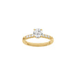 LUXUS Klassischer runder 14kt. Goldring mit Lab. G. Durchmesser 1,2ct TW/VS2