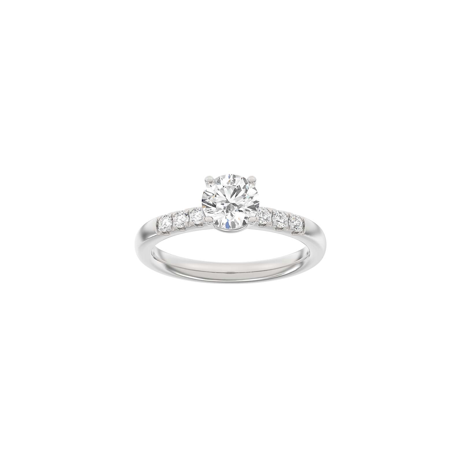 LUXURY Classic rund 14kt. Goldring m. Lab Grown Diamant 1,2ct TW/VS2