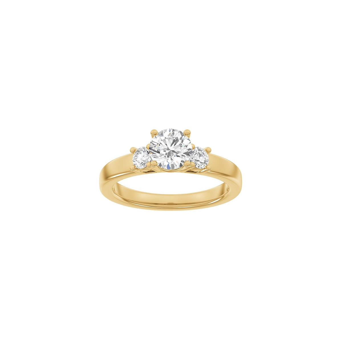 LUXURY Classic rund 14kt. Goldring m. Lab Grown Diamant 1,33ct TW/VS2 - 50 / Rotgold