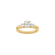 LUXUS Klassischer runder 14kt. Goldring mit Lab. G. Durchmesser 1,33ct TW/VS2