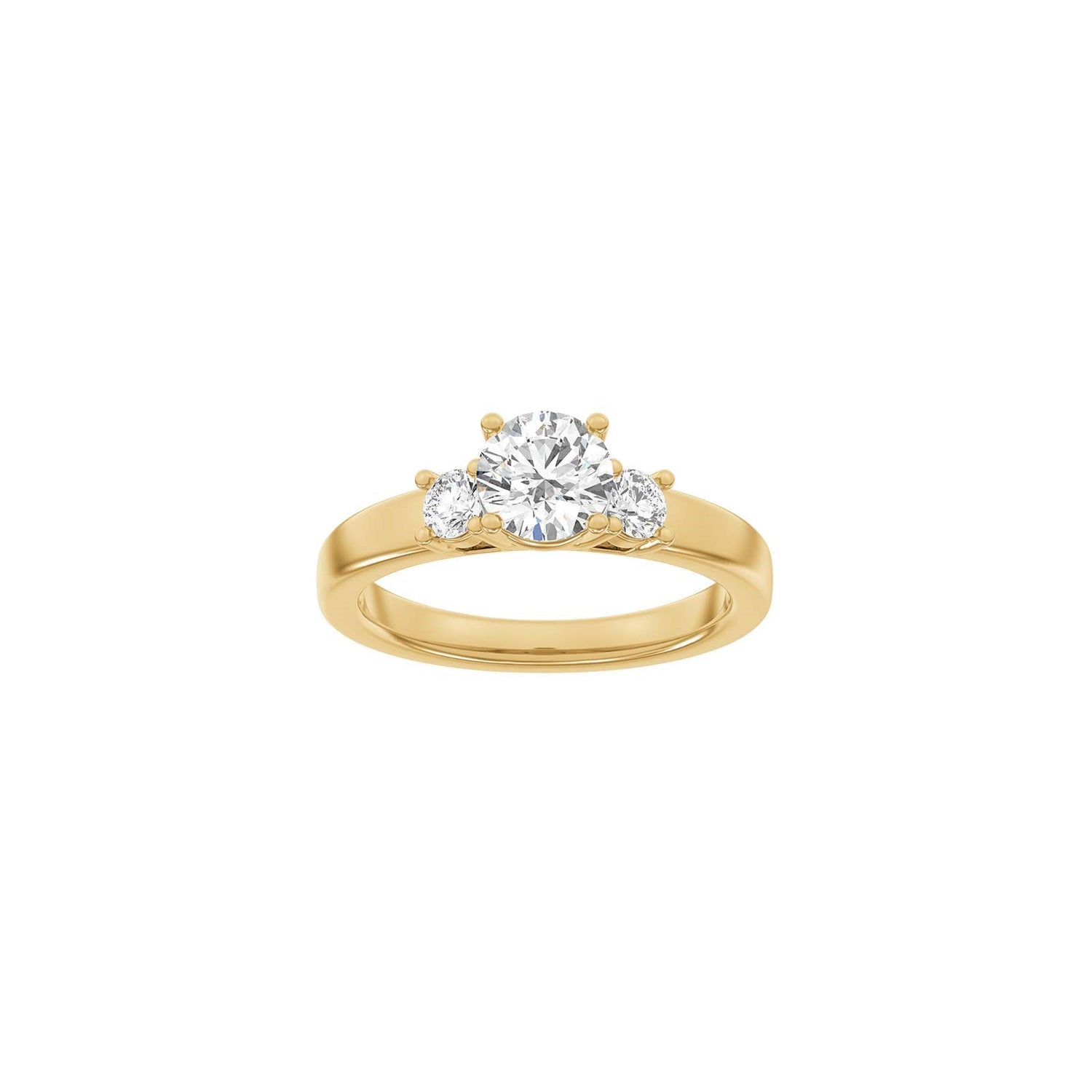 LUXURY Classic rund 14kt. Goldring m. Lab Grown Diamant 1,33ct TW/VS2 - 50 / Rotgold