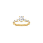 LUXURY Classic rund 14kt. guldring m. lab grown diamant 1,4ct TW/VS2