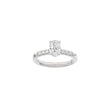 LUXURY Classic oval 14kt. guldring m. lab grown diamant 1,2ct TW/VS2