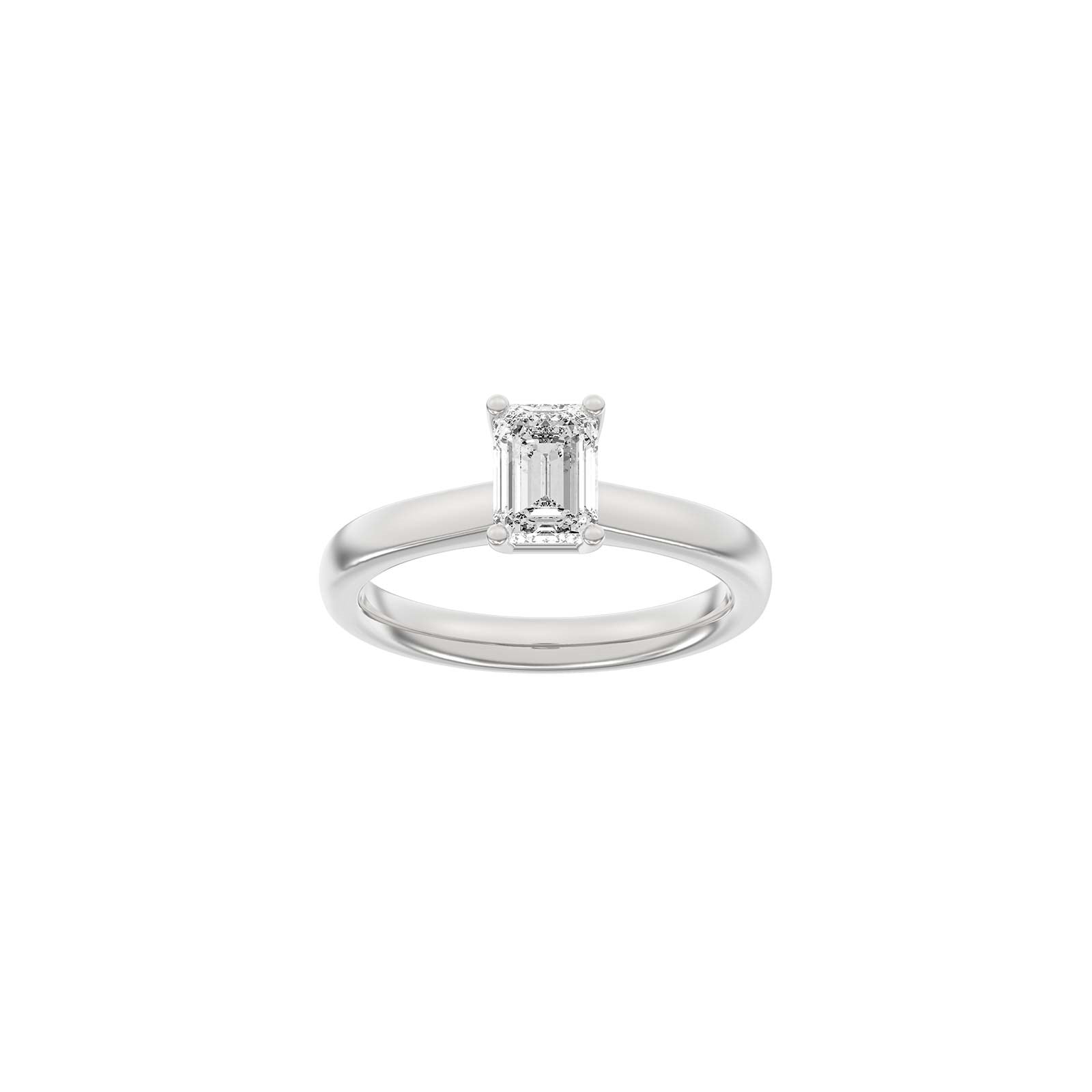 LUXURY Classic square 14ct. gold ring w. lab grown diamond 1,0ct TW/VS2