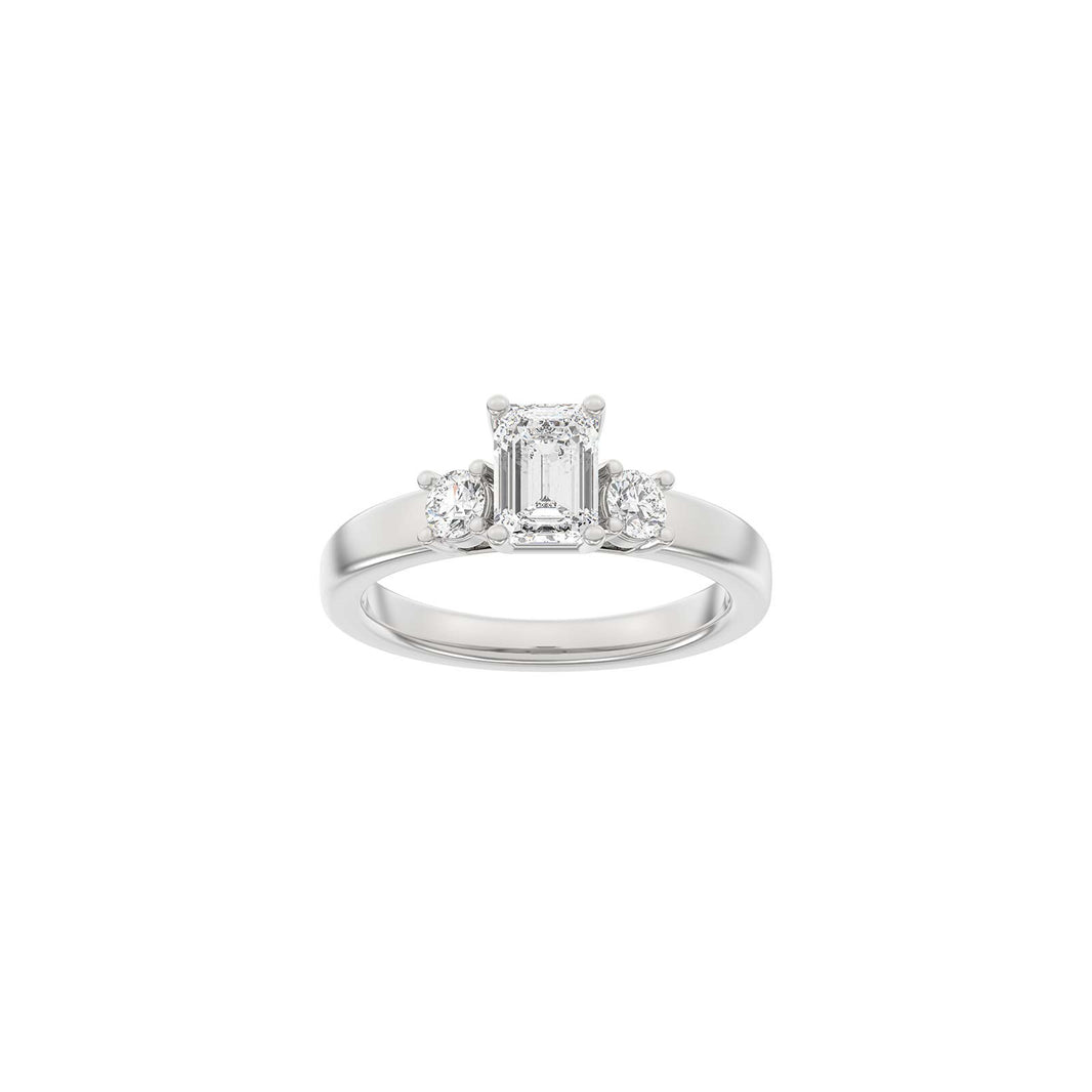 LUXUS Klassischer quadratischer 14kt. Goldring mit Lab. G. Durchmesser 1,33ct TW/VS2