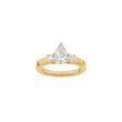 LUXURY Classic dråbe 14kt. guldring m. lab grown diamant 1,33ct TW/VS2