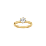 LUXUS Moderner runder 14kt. Goldring mit Lab. G. Durchmesser 1,0ct TW/VS2