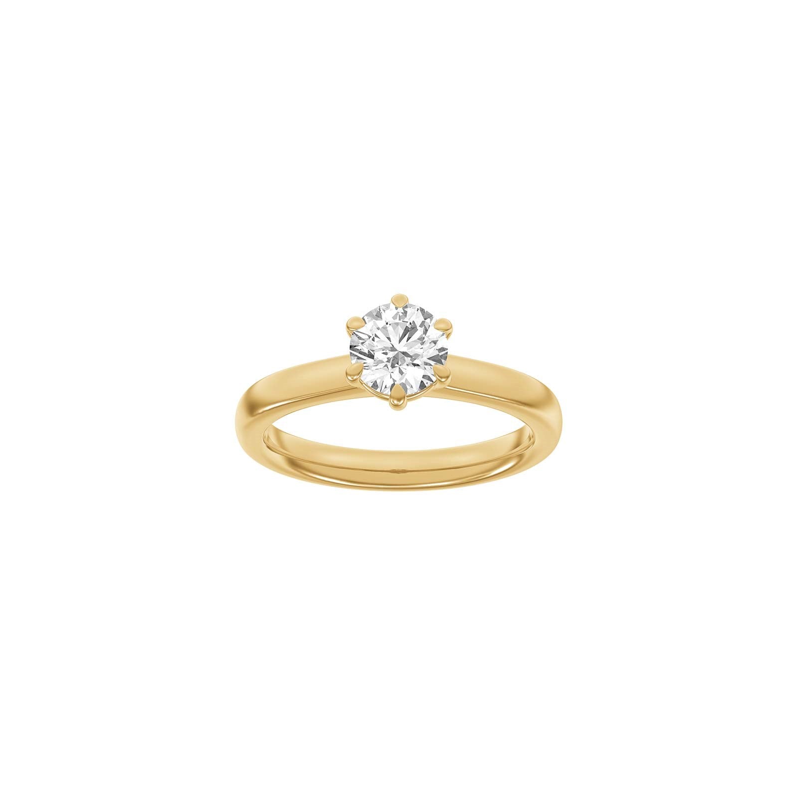 LUXUS Moderner runder 14kt. Goldring mit Lab. G. Durchmesser 1,0ct TW/VS2