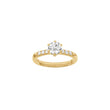 LUXURY Modern rund 14kt. guldring m. lab grown diamant 1,2ct TW/VS2