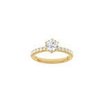 LUXUS Moderner runder 14kt. Goldring mit Lab. G. Durchmesser 1,4ct TW/VS2