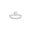 LUXURY Modern square 14kt. gold ring w. Lab. G. dia. 1.0ct TW/VS2