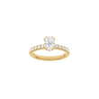 LUXURY Modern oval 14kt. guldring m. lab grown diamant 1,4ct TW/VS2