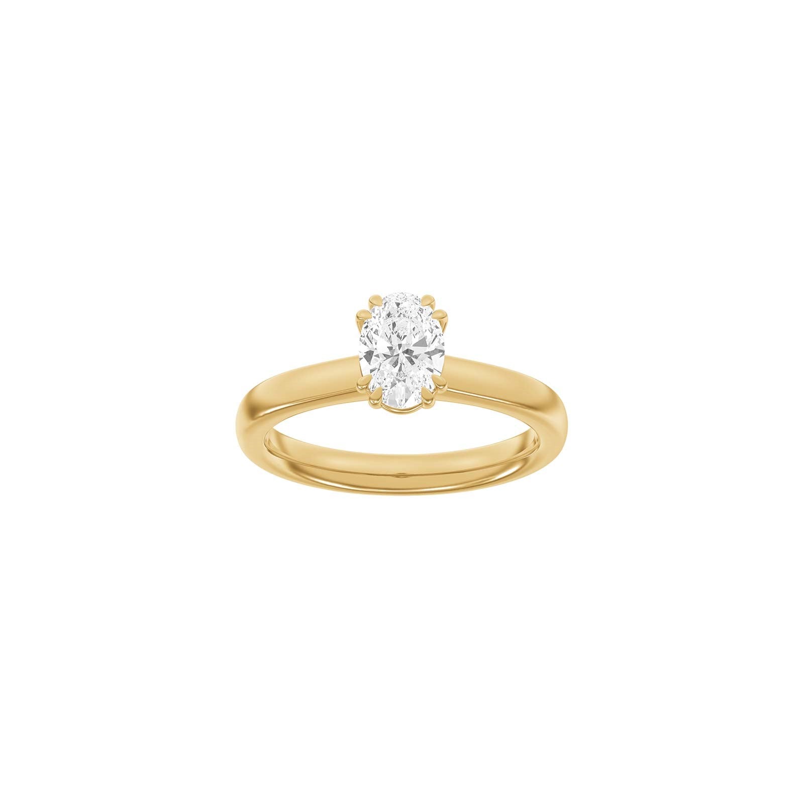 LUXUS Moderner quadratischer 14kt. Goldring mit Lab. G. Durchmesser 1,0 ct TW/VS2