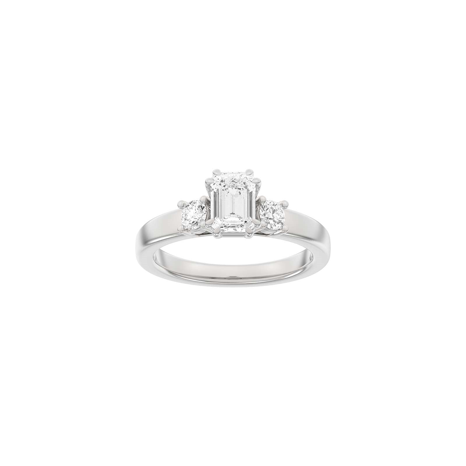 LUXURY Modern square 14ct. gold ring w. lab grown diamond 1,33ct TW/VS2