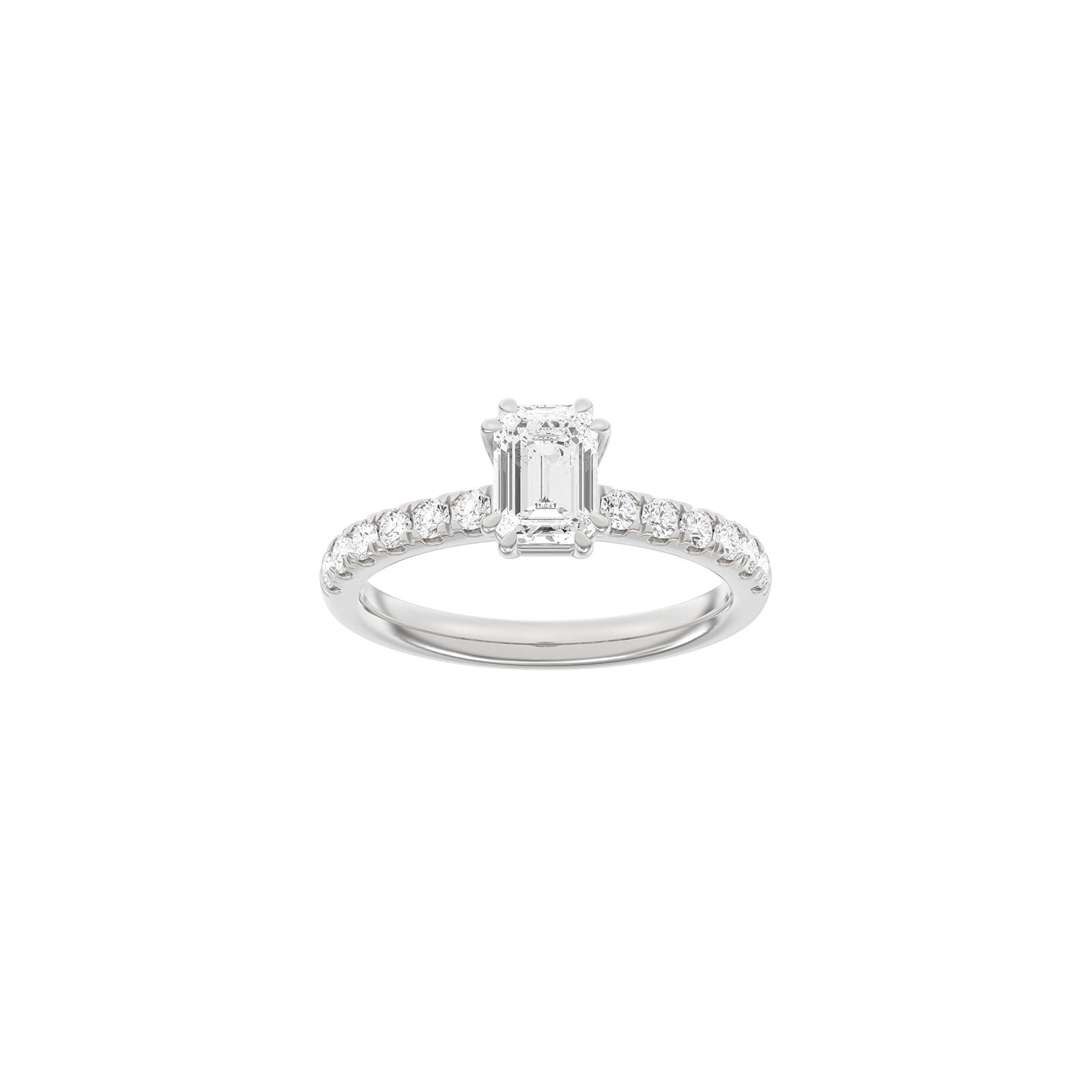 LUXURY Modern square 14ct. gold ring w. lab grown diamond 1,4ct TW/VS2