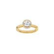 LUXURY Halo rund 14kt. Goldring m. Lab Grown Diamant 1,12ct TW/VS2