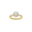 LUXURY Halo rund 14kt. guldring m. lab grown diamant 1,32ct TW/VS2