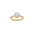 LUXUS Halo runder 14kt. Goldring mit Lab. G. Durchmesser 1,32ct TW/VS2